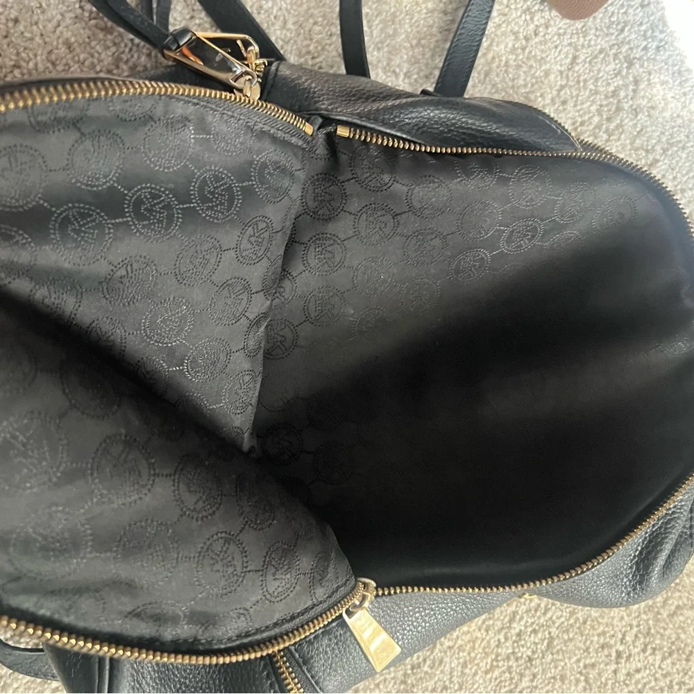 Michael Kors Black Leather Backpack